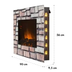 Colmar Elektrischer Kamin Glas 2000W 7 LED-Farben Fernbedienung -Outdoor Grills Store 10032536 yy 0009 dimensions