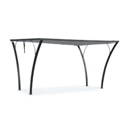 Palazzo Pavillon 4x3m Faltdach Polyester Aluminium Schwarz / Grau