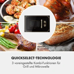 Victoria 20 Einbau-Mikrowelle, 20 L, 800 W, Grill: 1000 W, Schwarz -Outdoor Grills Store 10032591 de 0006 logo