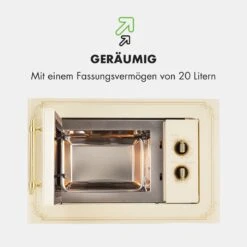 Victoria 20 Einbau-Mikrowelle, 20 L, 800 W, Grill: 1000 W, Elfenbein -Outdoor Grills Store 10032592 de 0007 logo