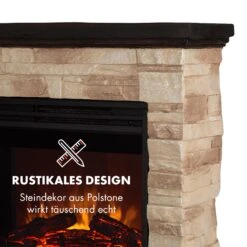 Kaprun Elektrischer Kamin 1800W Steindekor Polystone Fernbedienung 14 Kaprun Elektrischer Kamin 1800W Steindekor Polystone Fernbedienung -Outdoor Grills Store 10032596 de 0006 logo