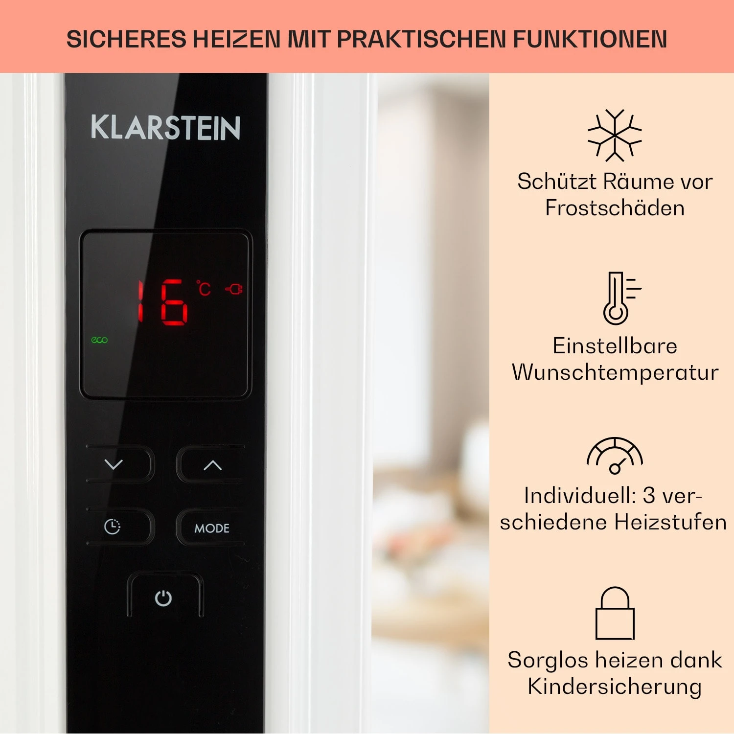 Thermaxx 2500 Ölradiator 2500W 5-35° C 24h-Timer Weiß/schwarz 4 Thermaxx 2500 Ölradiator 2500W 5-35° C 24h-Timer Weiß/schwarz – Bild 4