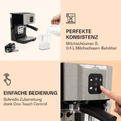 BellaVita Kaffeemaschine 3-in-1 1450 W 20 Bar Milchschäumer -Outdoor Grills Store 10032806 de 0003 logo