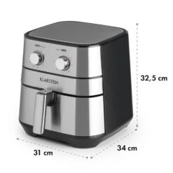 AeroVital Heißluftfritteuse 1700W 5,4 Liter Timer Edelstahl Silber -Outdoor Grills Store 10032848 yy 0010 logo Klarstein AeroVital Heissluftfritteuse silber reedit