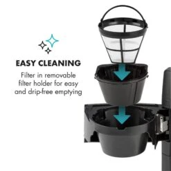 Aromatica II Kaffeemaschine, Mahlwerk, 1,25 L, Silber 15 Aromatica II Kaffeemaschine, Mahlwerk, 1,25 L, Silber -Outdoor Grills Store 10032872 yy 0007 logo Klarstein Aromatica II Kaffeemaschine silber