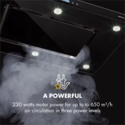 Valeria Inselabzugshaube 90cm 650m³/h Abluft Touch LED Glas Edelstahl -Outdoor Grills Store 10032902 uk 0006 logo Klarstein Valeria Inselabzugshaube 90cm Edelstahl