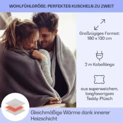 Dr. Watson SuperSoft Heizdecke 120 W 180 X 130 Cm Teddy-Plüsch -Outdoor Grills Store 10033006 de 0005 usp
