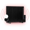 Wallander Ölradiator 600W Thermostat Ölheizung Ultraflach Schwarz