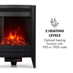 Vienna Elektrischer Eckkamin 1900W Wochentimer Fernbedienung -Outdoor Grills Store 10033112 yy 0003 logo Electric Fireplace With log LED flame