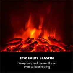 Vienna Elektrischer Eckkamin 1900W Wochentimer Fernbedienung -Outdoor Grills Store 10033112 yy 0007 logo Electric Fireplace With log LED flame