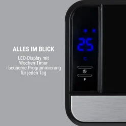 Wallkyrie Wandheizgerät 1000W/2000W 10 - 49 °C Thermostat Schwarz -Outdoor Grills Store 10033139 de 0003 logo