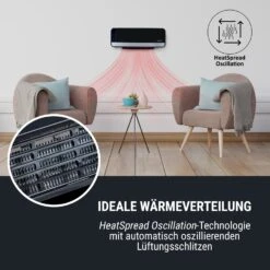 Wallkyrie Wandheizgerät 1000W/2000W 10 - 49 °C Thermostat Schwarz -Outdoor Grills Store 10033139 de 0004 logo