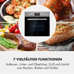 Kalahari Elektrischer Einbaubackofen 2300W 7 Funktionen Schwarz 18 Kalahari Elektrischer Einbaubackofen 2300W 7 Funktionen Schwarz -Outdoor Grills Store 10033187 de 0008 logo
