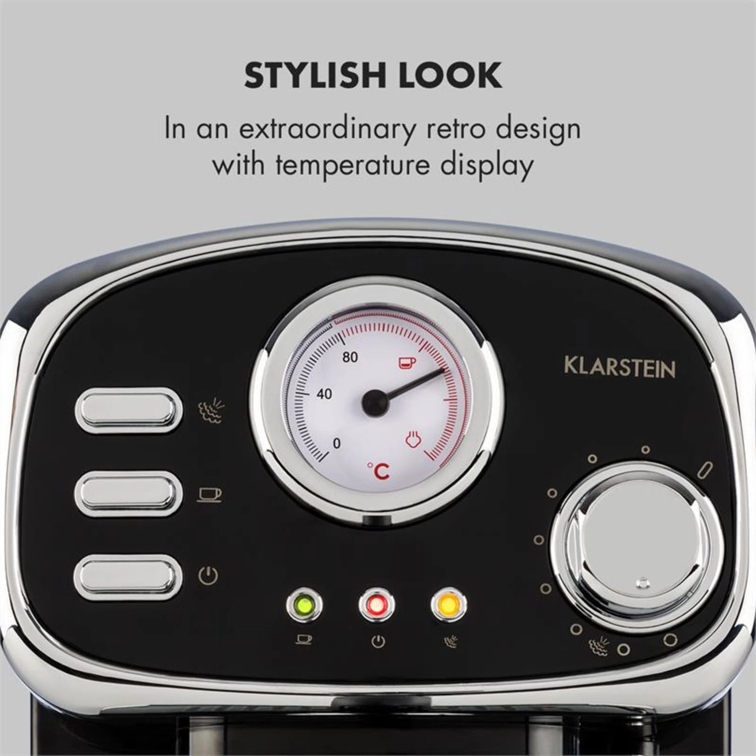 Espressionata Gusto Espressomaschine 1100W 15 Bar Druck Schwarz 3 Espressionata Gusto Espressomaschine 1100W 15 Bar Druck Schwarz – Bild 3