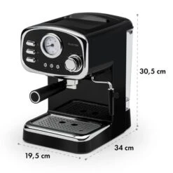 Espressionata Gusto Espressomaschine 1100W 15 Bar Druck Schwarz 17 Espressionata Gusto Espressomaschine 1100W 15 Bar Druck Schwarz -Outdoor Grills Store 10033209 yy 0009 logo Klarstein Espressionata Gusto Espressomaschine