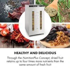 Master Jerky 24 Dörrautomat 5850W 40-90 °C 15h-Timer Edelstahl Silber 12 Master Jerky 24 Dörrautomat 5850W 40-90 °C 15h-Timer Edelstahl Silber -Outdoor Grills Store 10033214 yy 0005 logo Klarstein Master Jerky 24 Doerrautomat silber