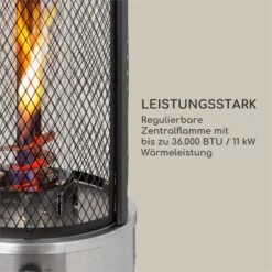Goldflame Deluxe Terrassenheizstrahler 36.000BTU/11kW Mobil Edelstahl -Outdoor Grills Store 10033279 yy 0003 logo Blumfeldt Goldflame Deluxe Heizstrahler kupfer