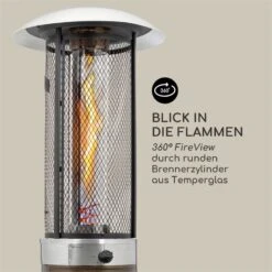 Goldflame Deluxe Terrassenheizstrahler 36.000BTU/11kW Mobil Edelstahl -Outdoor Grills Store 10033279 yy 0005 logo Blumfeldt Goldflame Deluxe Heizstrahler kupfer