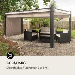 Pantheon Cortina Pavillon Mit Dach 3x4m 4 Seitenteile Beige -Outdoor Grills Store 10033318 de 0004 logo