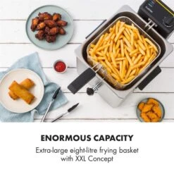 Family Fry Fritteuse 3000W Oil Drain Technology Edelstahl Silber -Outdoor Grills Store 10033342 yy 0003 logo Klarstein Family Fry Fritteuse 3000W silber