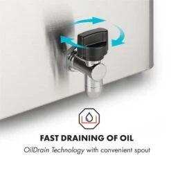 Family Fry Fritteuse 3000W Oil Drain Technology Edelstahl Silber -Outdoor Grills Store 10033342 yy 0005 logo Klarstein Family Fry Fritteuse 3000W silber