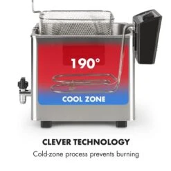 Family Fry Fritteuse 3000W Oil Drain Technology Edelstahl Silber -Outdoor Grills Store 10033342 yy 0006 logo Klarstein Family Fry Fritteuse 3000W silber