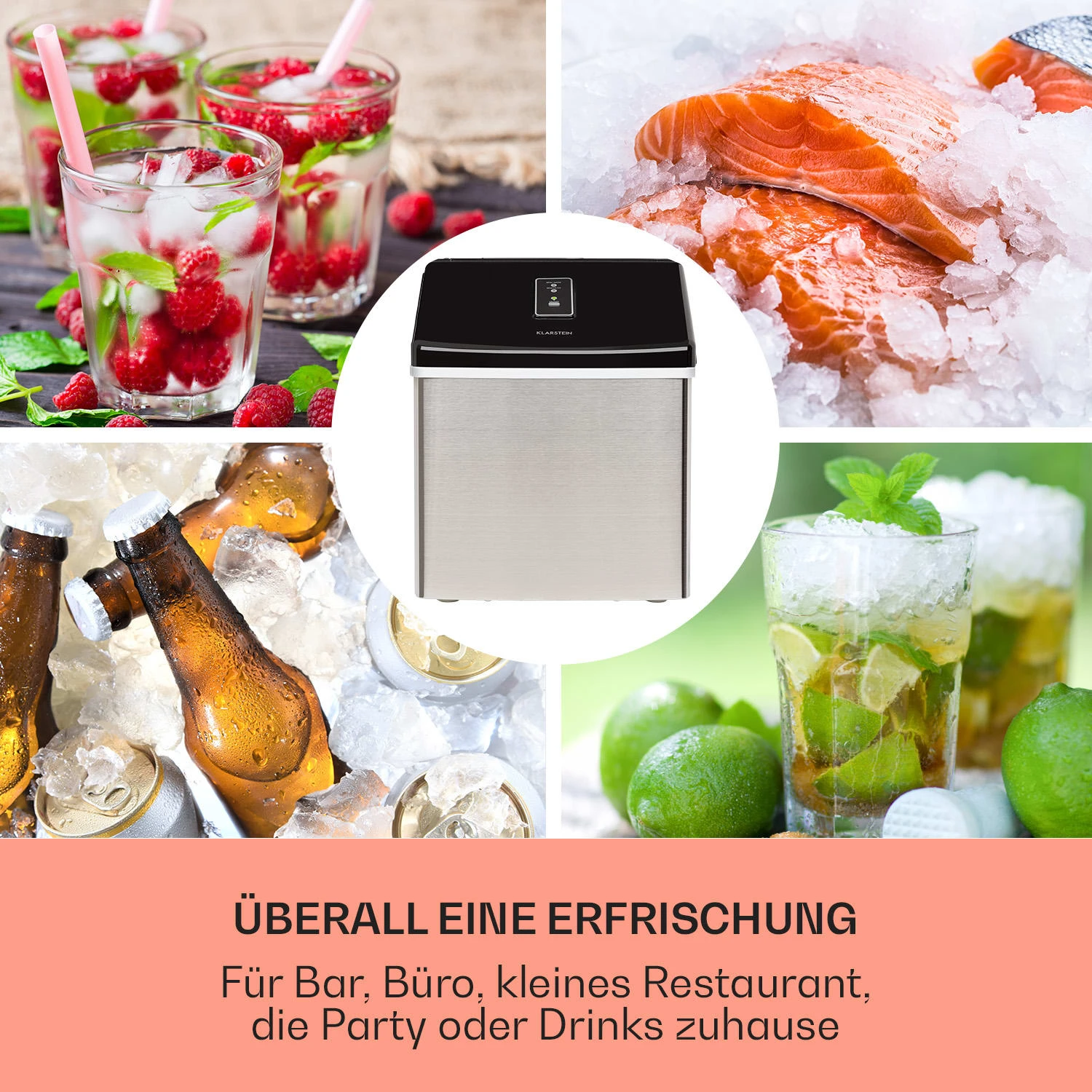 Clearcube Eiswürfelmaschine Klareis 13kg/24h Edelstahl Schwarz 3 Clearcube Eiswürfelmaschine Klareis 13kg/24h Edelstahl Schwarz – Bild 3