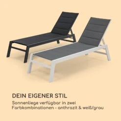 Renazzo Lounge Liegestuhl 70/30 PVC/PE Aluminium 6-Stufen Weiß Grau -Outdoor Grills Store 10033364 de 0006 logo