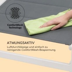 Renazzo Lounge Liegestuhl 70/30 PVC/PE Aluminium 6-Stufen Weiß Grau -Outdoor Grills Store 10033364 de 0007 logo