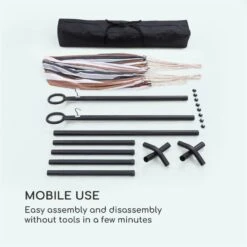 Sri Lanka Swing Hängematte Stahlrahmen 160 Kg Max. Gestreift -Outdoor Grills Store 10033371 yy 0007 logo Blumfeldt Sri Lanka Swing Haengematte gestreift