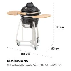 Queensize Kamado Grill Thermometer Abnehmbare Seitenteile Schwarz 19 Queensize Kamado Grill Thermometer Abnehmbare Seitenteile Schwarz -Outdoor Grills Store 10033377 de 0010 logo