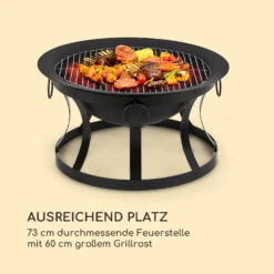 Pentos 2-in-1-Feuerschale Ø73cm Funkenschutz Ø60cm Grill Gusseisen 12 Pentos 2-in-1-Feuerschale Ø73cm Funkenschutz Ø60cm Grill Gusseisen -Outdoor Grills Store 10033380 de 0004 logo
