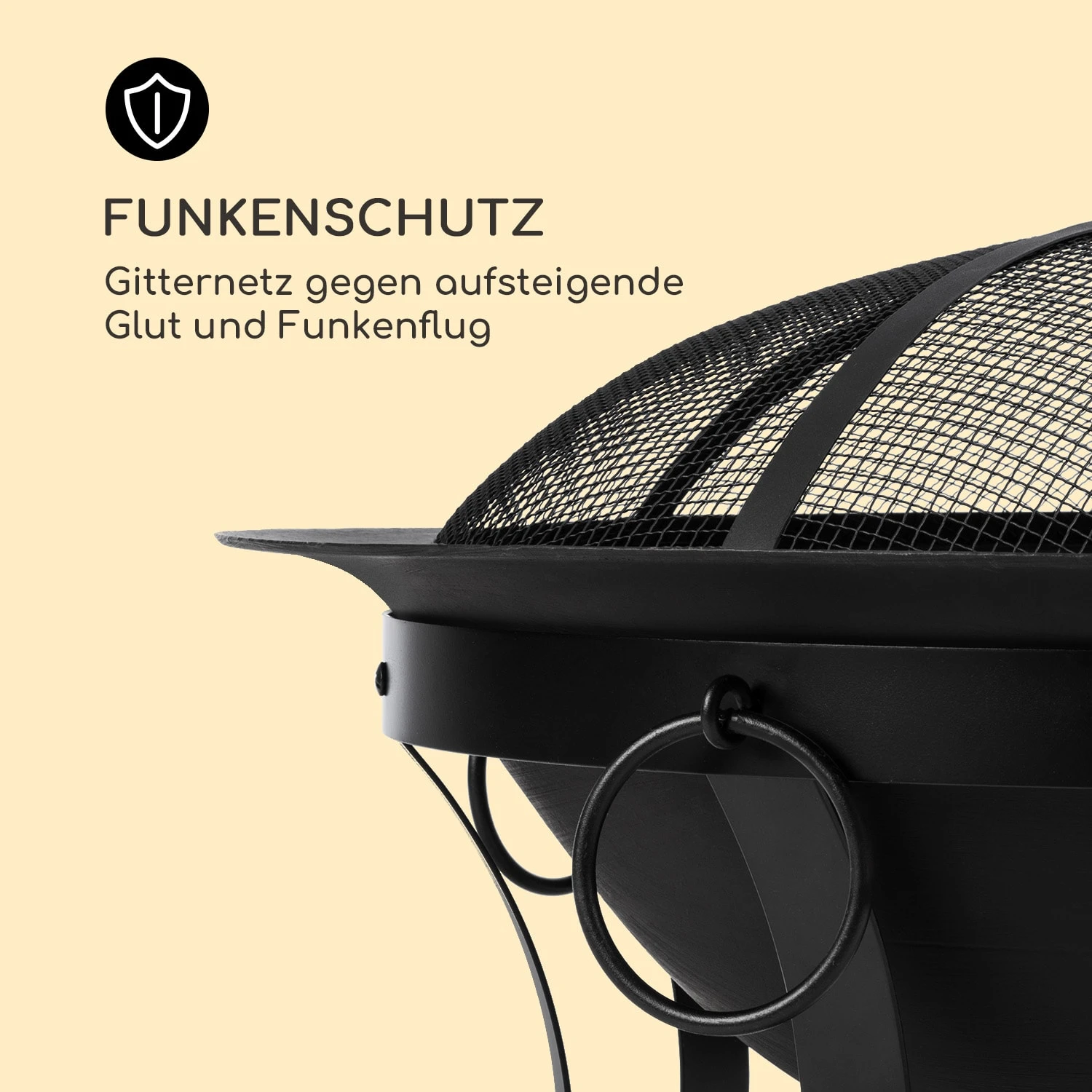Pentos 2-in-1-Feuerschale Ø73cm Funkenschutz Ø60cm Grill Gusseisen 7 Pentos 2-in-1-Feuerschale Ø73cm Funkenschutz Ø60cm Grill Gusseisen – Bild 7