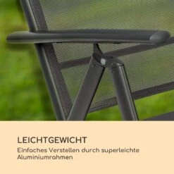 Almeria Klappstuhl 2er-Set 56,5 X 107 X 68 Cm ComfortMesh Aluminium -Outdoor Grills Store 10033400 de 0003 logo
