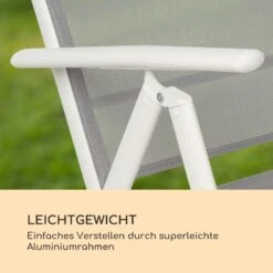 Almeria Klappstuhl 2er-Set 56,5x107x68 Cm ComfortMesh Aluminium -Outdoor Grills Store 10033401 de 0003 logo