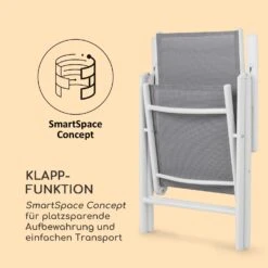 Almeria Klappstuhl 2er-Set 56,5x107x68 Cm ComfortMesh Aluminium -Outdoor Grills Store 10033401 de 0006 logo