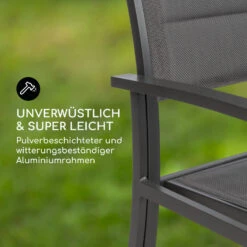 Torremolinos Gartenstühle 2 St. Aluminium ComfortMesh Dunkelgrau -Outdoor Grills Store 10033404 de 0004 logo