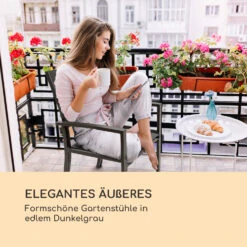 Torremolinos Gartenstühle 2 St. Aluminium ComfortMesh Dunkelgrau -Outdoor Grills Store 10033404 de 0005 logo