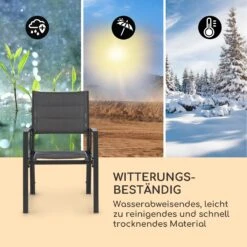 Torremolinos Gartenstühle 2 St. Aluminium ComfortMesh Dunkelgrau -Outdoor Grills Store 10033404 de 0006 logo