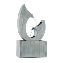 Trumpet Flow Gartenbrunnen 8W Verzinktes Metall LEDs Indoor & Outdoor