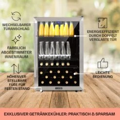 Beersafe 5XL Kühlschrank 148 Liter 3 Böden Panoramaglastür Edelstahl -Outdoor Grills Store 10033435 DE 0005 usp