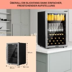 Beersafe 5XL Kühlschrank 148 Liter 3 Böden Panoramaglastür Edelstahl -Outdoor Grills Store 10033435 DE 0006 usp