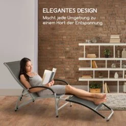Beverly Wood Sonnenliege Schaukelstuhl Aluminium Grau -Outdoor Grills Store 10033454 de 0007 logo