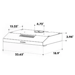 Contempo Unterbau-Dunstabzugshaube 60cm 175m³/h LED Edelstahl Acryl -Outdoor Grills Store 10033470 uk 0009 logo