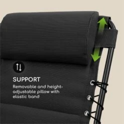 California Dreaming Sonnenliege, Polsterung, Stahlrahmen, Schwarz -Outdoor Grills Store 10033474 yy 0007 logo Blumfeldt California Dreaming Sonnenliege schwarz