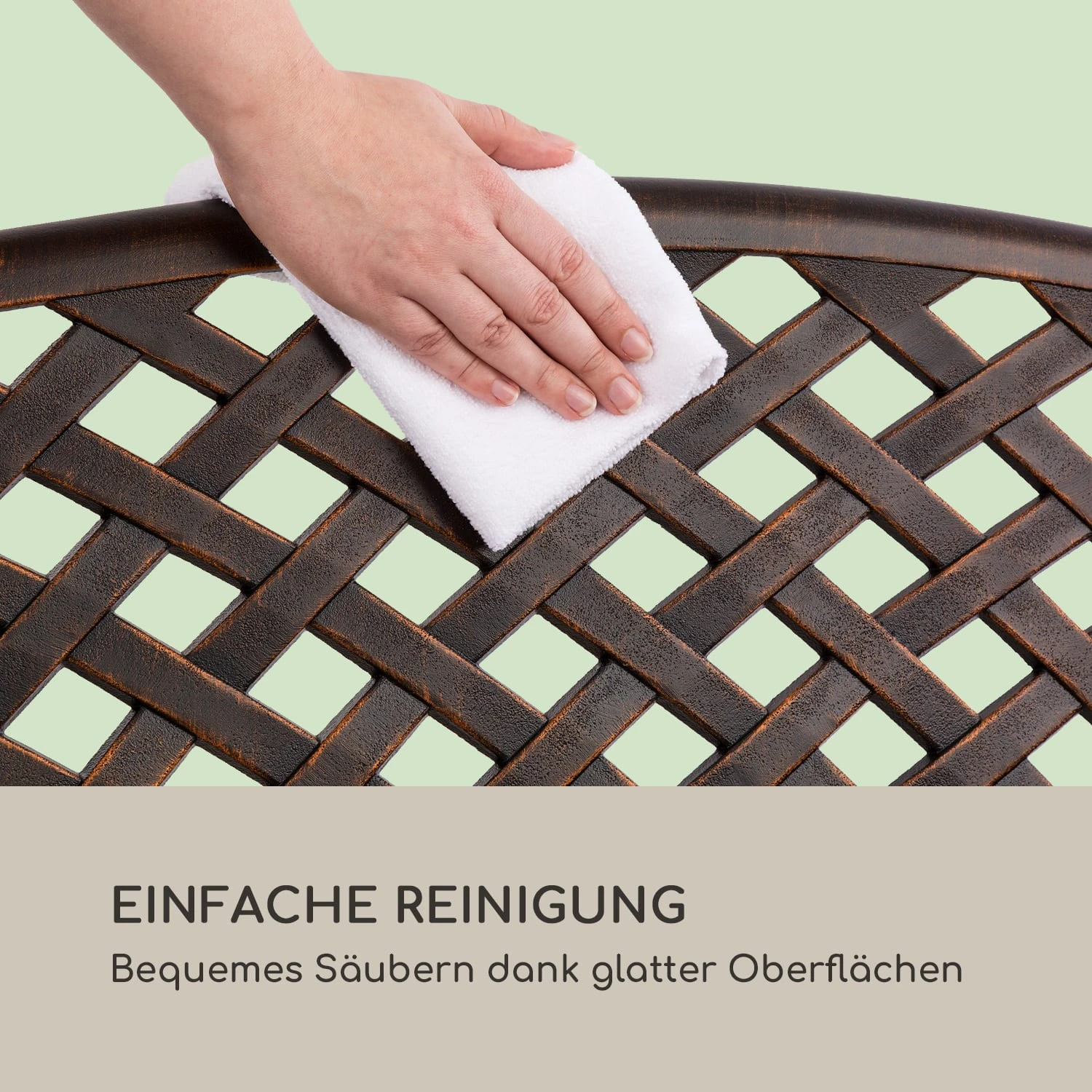 Pozzilli AN Gartenbank Aluminiumguss Witterungsbeständig Antik-kupfer 7 Pozzilli AN Gartenbank Aluminiumguss Witterungsbeständig Antik-kupfer – Bild 7