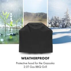 Gazooka 2.0T Wetterschutzhaube 600D Canvas 30/70% PE/PVC Schwarz -Outdoor Grills Store 10033535 yy 0003 logo Klarstein Gazooka Wetterschutzhaube schwarz