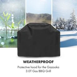 Gazooka 3.0T Wetterschutzhaube 600D Canvas 30/70% PE/PVC Schwarz -Outdoor Grills Store 10033536 yy 0003 logo Klarstein Gazooka 3 0T Wetterschutzhaube schwarz