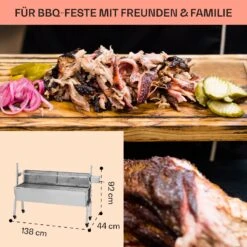 Sauenland Pro Spanferkelgrill Drehspieß 13W 4 Rollen Edelstahl -Outdoor Grills Store 10033566 de 0006 usp