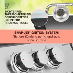 Tomahawk 3.1 S Gasgrill 3x3,6kW Brenner+2,7 KW 60x45cm Grill Edelstahl 11 Tomahawk 3.1 S Gasgrill 3x3,6kW Brenner+2,7 KW 60x45cm Grill Edelstahl -Outdoor Grills Store 10033567 de 0004 usp